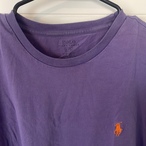 Polo Ralph Lauren Classic Tee - Purple with Orange Horse - Size Large - Picture 2 of 2